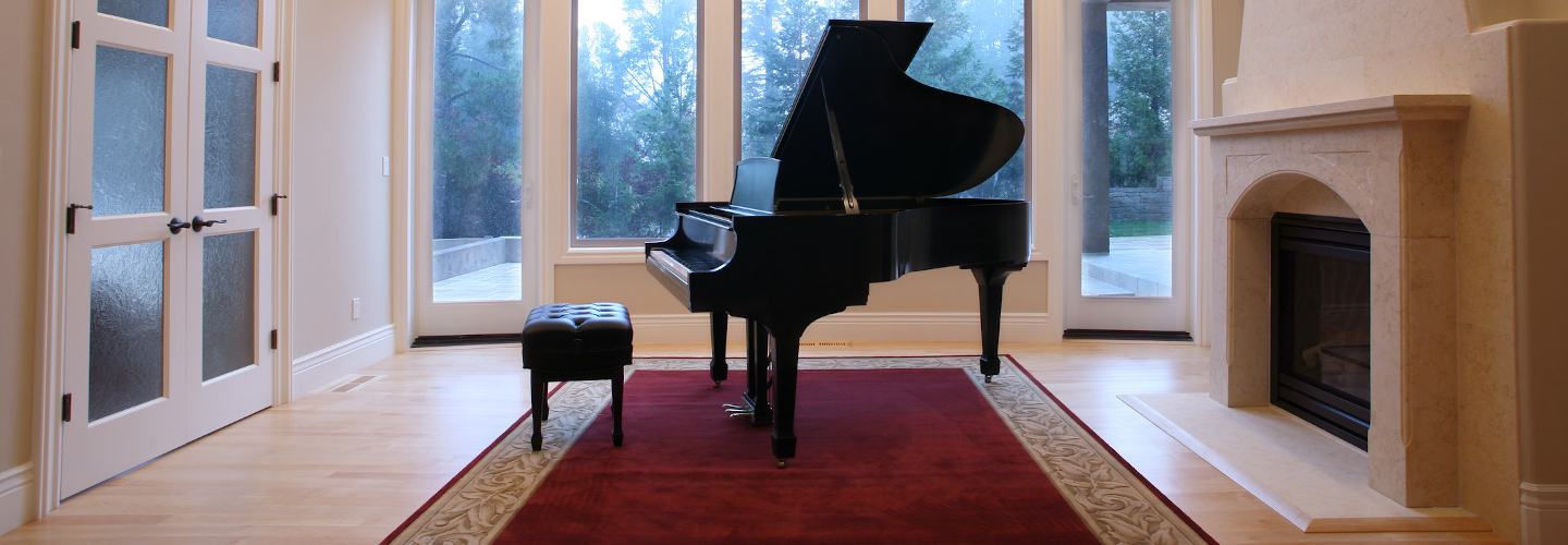 large piano in luxury room